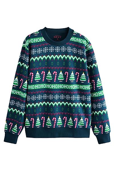 Next Sweatshirt Weihnachtliches Gesteppes Sweatshirt (1-tlg) günstig online kaufen