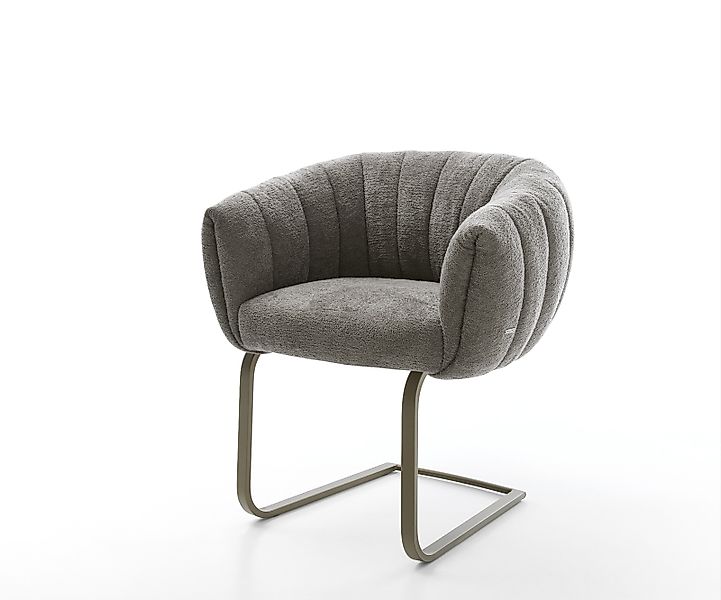 Freischwinger Jada-Flex Bouclé Soft Schlamm Freischwinger flach Effektfinis günstig online kaufen