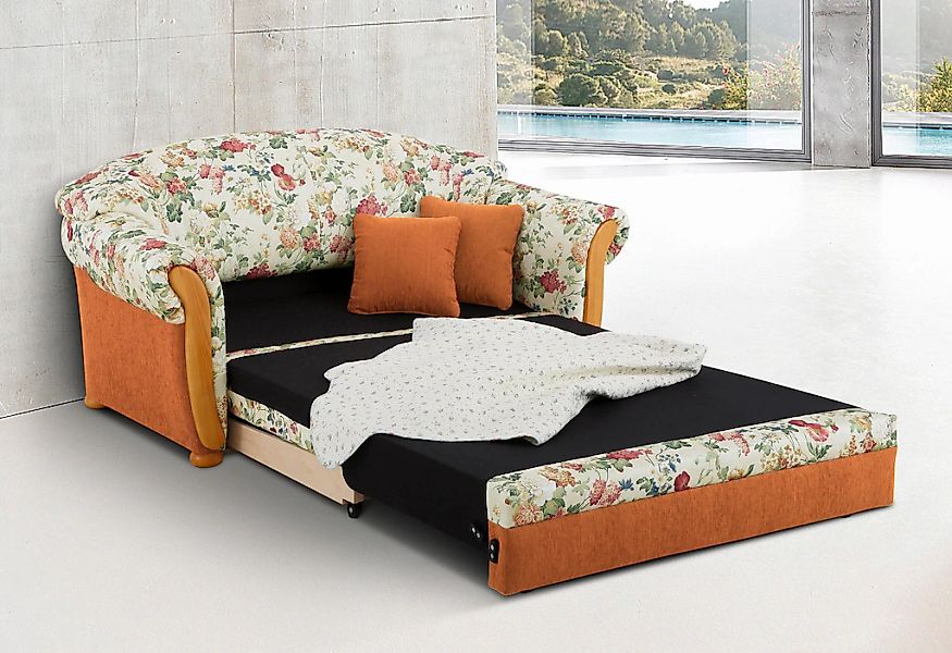 Home affaire 2-Sitzer "Milano, Schlafsofa im Landhaus-Stil, bequem, Liegefl günstig online kaufen