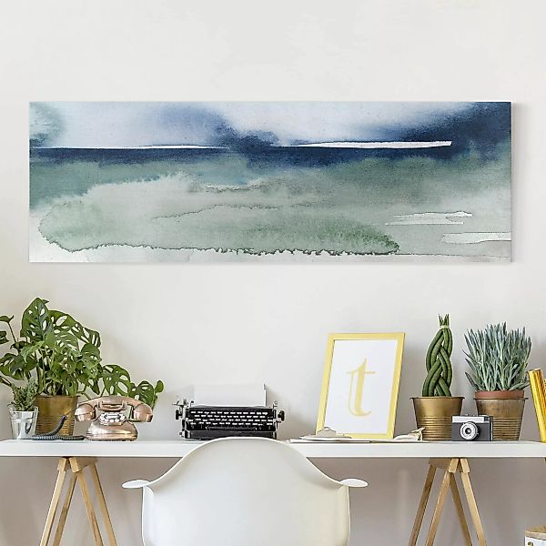 Leinwandbild Abstrakt - Panorama Meereswogen I günstig online kaufen