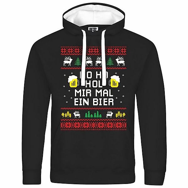 deinshirt Kapuzenpullover Herren Kapuzenpullover HO HO Hol mir mal ein Bier günstig online kaufen