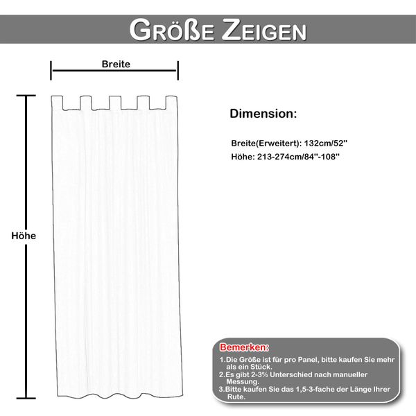 BTTO V&G Outdoorvorhang Balkon Vorhänge Gardine günstig online kaufen