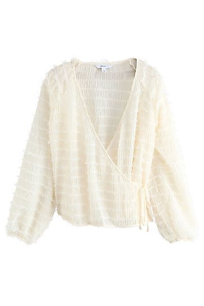 Next Blusenshirt Langärmeliges, puscheliges Ballett-Wickeltop (1-tlg) günstig online kaufen