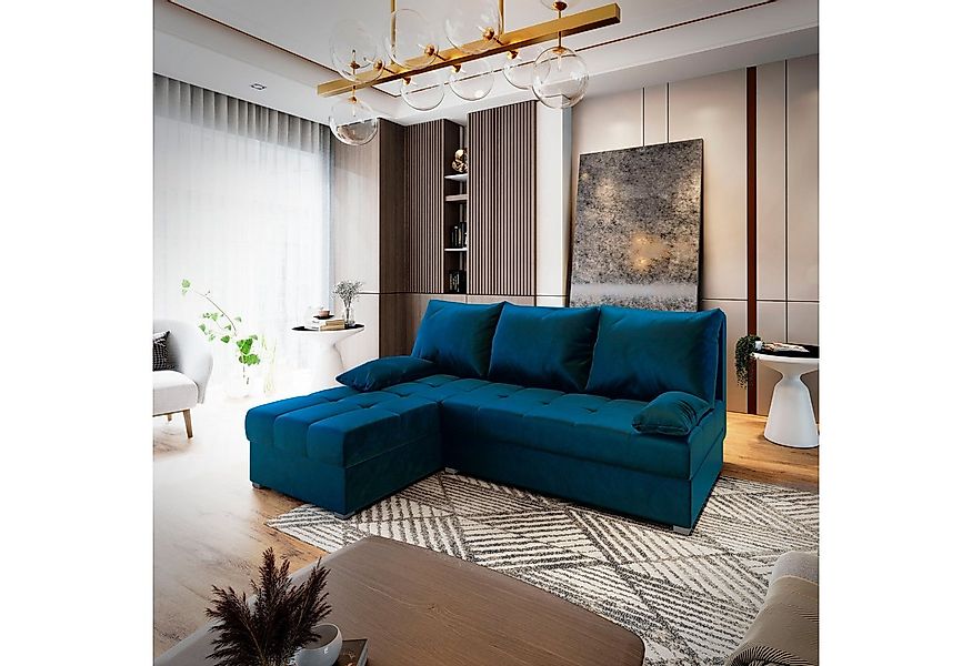 Masseno Ecksofa RITA mit Schlaffunktion L-Form, Sofa mit Bettkasten günstig online kaufen