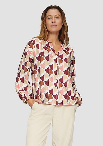 s.Oliver Langarmbluse Bluse Strukturierte Bluse aus Viskosemix günstig online kaufen