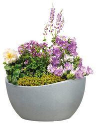 Scheurich Pflanzschale Wave Globe Bowl Ø 39 cm Stony Grey günstig online kaufen