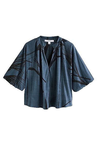 Next Shirtbluse Bluse mit V-Ausschnitt und Volumen-Ärmeln (1-tlg) günstig online kaufen
