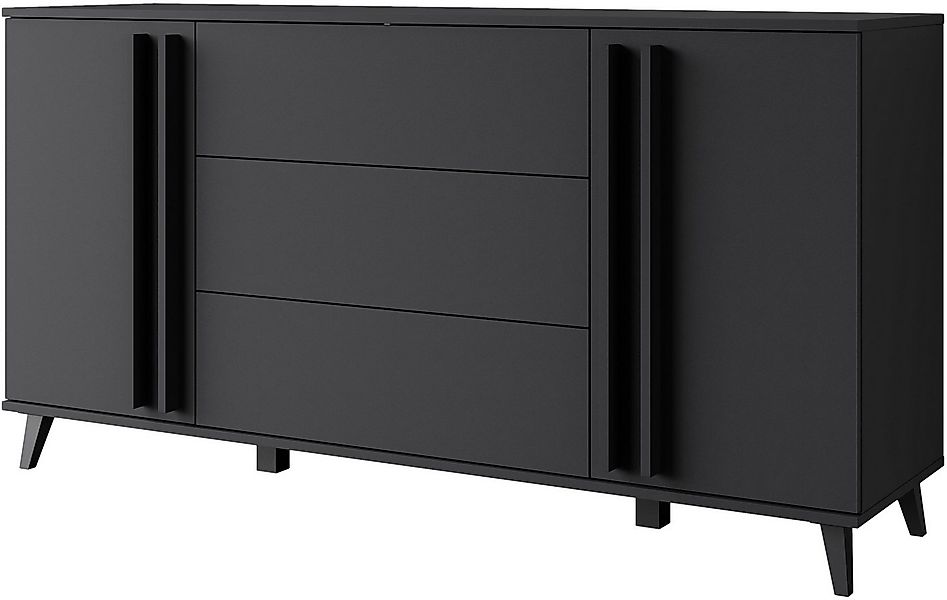 Home affaire Sideboard Helsinki, Kommode mit 2 Türen und 3 Schubladen, Brei günstig online kaufen