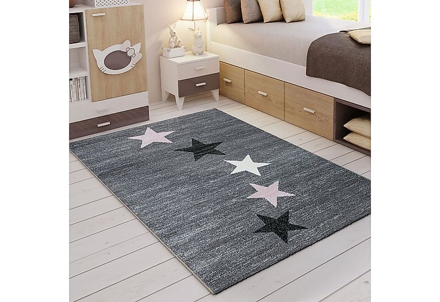 Vimoda Kinderteppich Stern Muster, modern für Kinderzimmer, Rechteckig, Höh günstig online kaufen