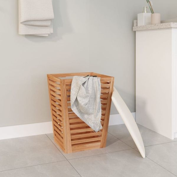 vidaXL Wäschekorb Badhocker 40,5x40,5x56 cm Massivholz günstig online kaufen