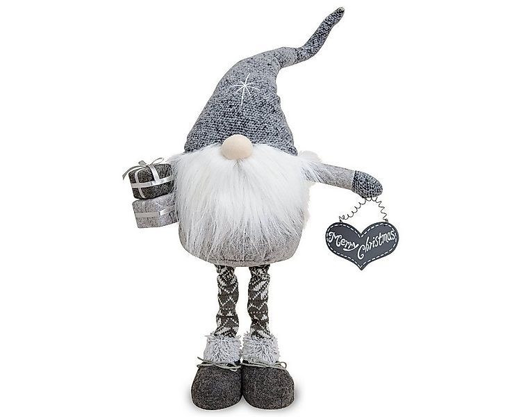 matches21 HOME & HOBBY Dekofigur Weihnachtswichtel Figur 70 cm grau (1 St) günstig online kaufen