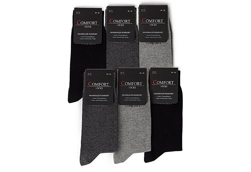 OCCULTO Basicsocken Herren Komfortsocken 6er Pack (6-Paar) günstig online kaufen