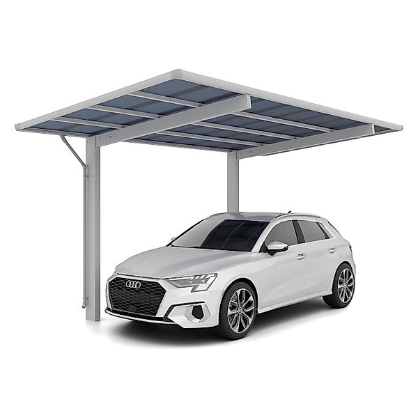 Ximax Einzelcarport Aluminium Wing 531,4 cm x 275,7 cm Silber 100 kg/qm Typ günstig online kaufen