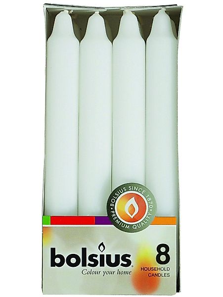 Bolsius Spitzkerze Bolsius Haushaltskerzen weiß, Höhe günstig online kaufen