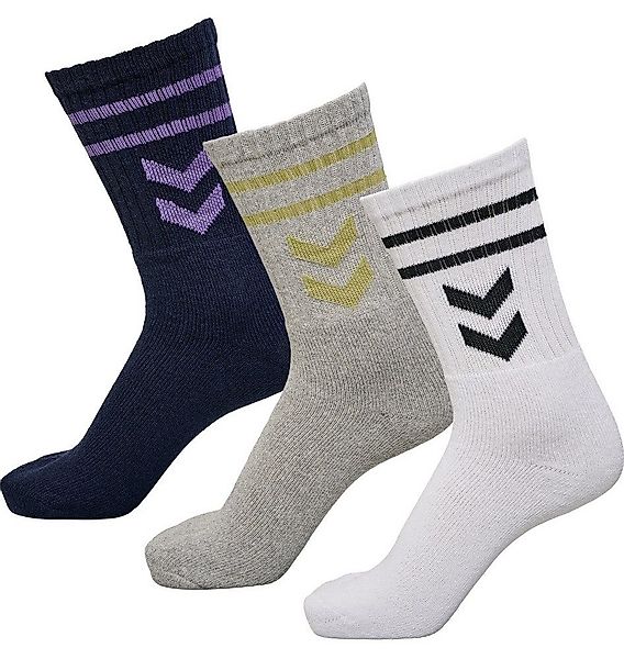 hummel Sportsocken Crew weiss/grau/dunkelblau - 3 günstig online kaufen