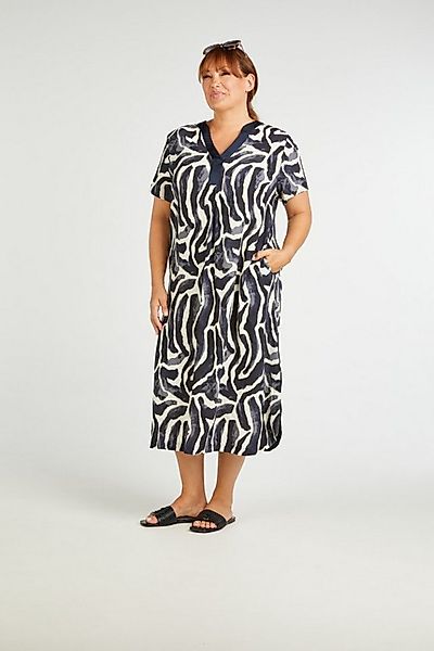 Mona Lisa Sommerkleid Größe Größen Midnight Blue Viskose mit Satin günstig online kaufen