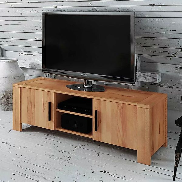 TV Board aus Kernbuche Massivholz 155 cm günstig online kaufen