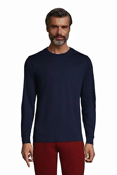 Super-T Langarm-Shirt, Classic Fit, Herren, Größe: XL Tall, Blau, Jersey, b günstig online kaufen