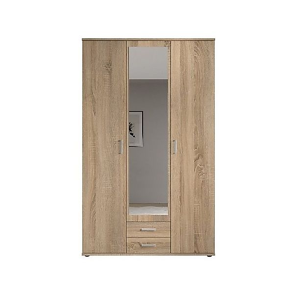 Natur24 Kleiderschrank Kleiderschrank Karl 120x195 Eiche Sonoma Türen Schub günstig online kaufen