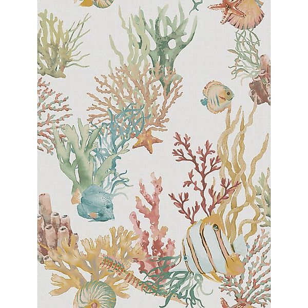 Sanders & Sanders Tapete Unterwasserwelt Grau und Mehrfarbig 53 cm x 10 m günstig online kaufen