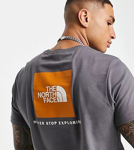 The North Face – Red Box – T-Shirt in Graugelb, exklusiv bei ASOS günstig online kaufen