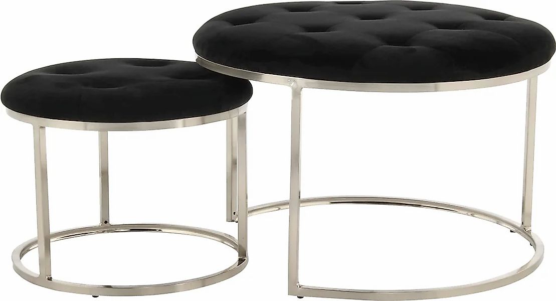 Kayoom Polstergarnitur "Hocker Becky 825 2er-Set, runde Form, angesagter Re günstig online kaufen