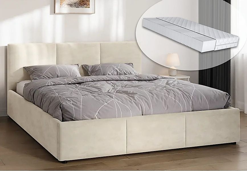 Home Collective Polsterbett Bett 140x200/160x200 Doppelbett günstig online kaufen