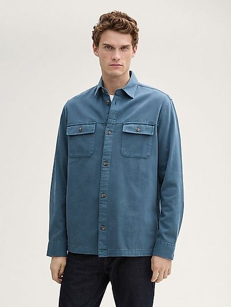 TOM TAILOR Langarmhemd Twill Overshirt aus günstig online kaufen