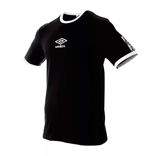 Umbro Ringer Taped Logo Kurzärmeliges T-shirt S Black / Brilliant White günstig online kaufen