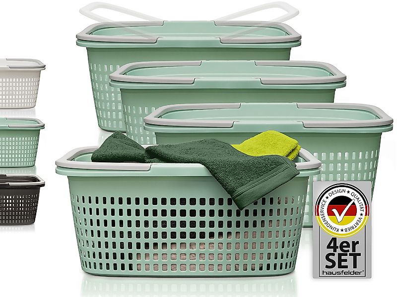 Hausfelder Wäschekorb Wäschewanne 58x37x25cm (Jadegrün, 6 günstig online kaufen