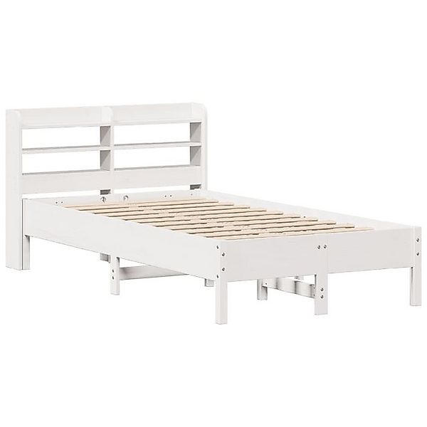 vidaXL Bett Massivholzbett ohne Matratze Weiß 90x200 cm Kiefernholz günstig online kaufen