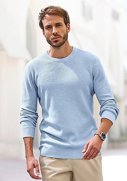 John Devin Strickpullover Pullover in modischen Farben aus Baumwollmischung günstig online kaufen