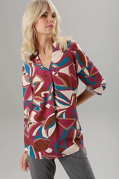 Aniston SELECTED Schlupfbluse, mit Allover-Muster in topaktuellen Farben günstig online kaufen