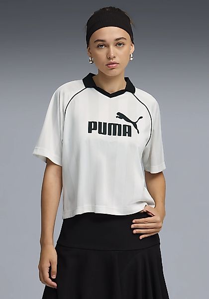 PUMA T-Shirt "ESS JERSEY" lockere Passform, Kurzarm, atmungsaktiv, mit V-Au günstig online kaufen