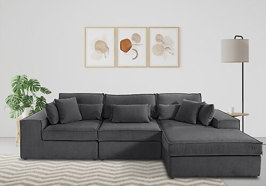 OTTO home Ecksofa »Florid L-Form« 3 Teile, bestehend aus Modulen, viele Bez günstig online kaufen