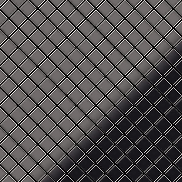 ALLOY Mosaik Fliese Massiv Metall Titan Hochglanz Dunkelgrau 1,6mm Diamond- günstig online kaufen