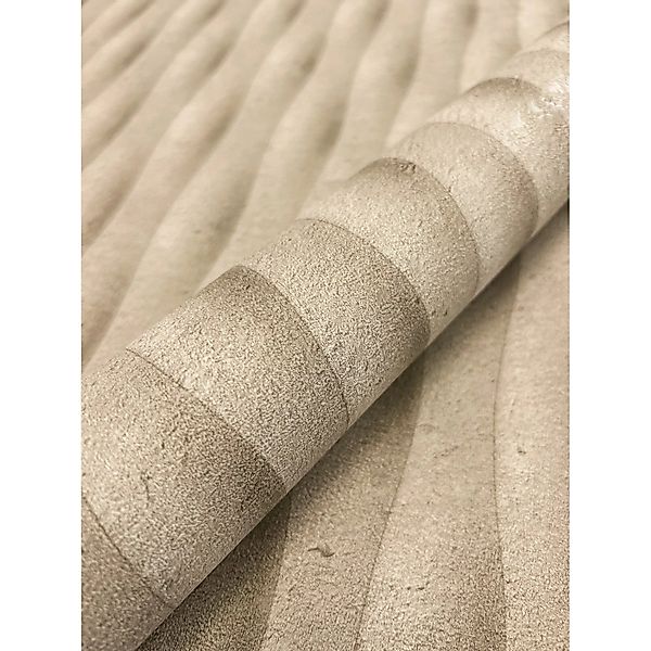 Newroom Vliestapete Sita Beige Streifen Modern Strukturiert FSC® günstig online kaufen