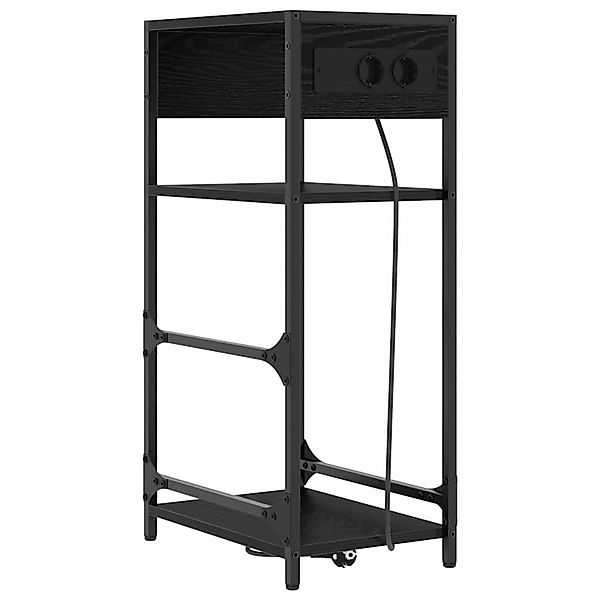 vidaXL Nachttisch Schwarze Eiche 40 x 27 x 76 cm Holzwerkstoff 859570 günstig online kaufen