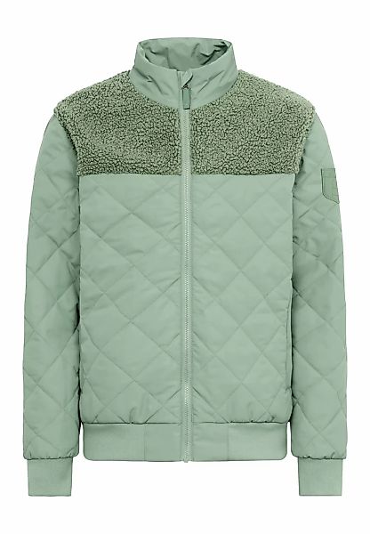 Derbe Fleecejacke "Quiltholm", gesteppt, Fleece im oberen Anteil, silberne günstig online kaufen