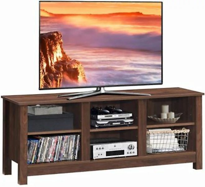 COSTWAY® TV-Schrank 60 Zoll Fernseher braun  Erwachsene günstig online kaufen