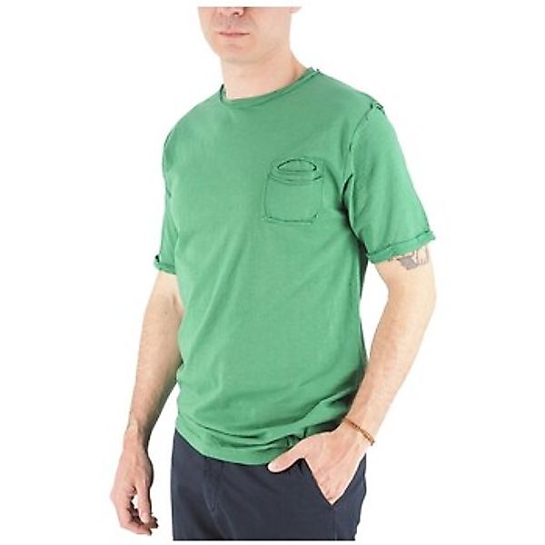 Devid Label  T-Shirt T-Shirt mit smaragdgrner Flammentasche günstig online kaufen