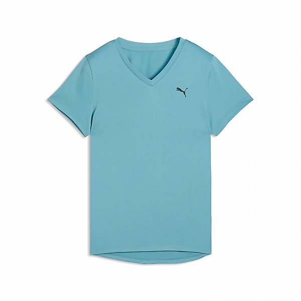 PUMA Trainingsshirt "W TAD ESSENTIAL VNECK TEE" Kurzarm, mit V-Ausschnitt, günstig online kaufen