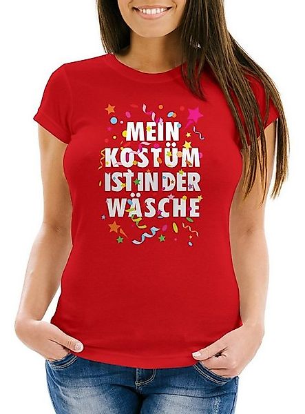 MoonWorks Print-Shirt Damen T-Shirt Fasching Karneval Kostüm Verkleidung La günstig online kaufen