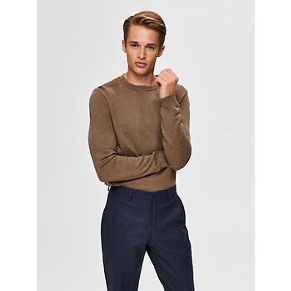 Selected Rundhalspullover SLHBERG CREW NECK NOOS Baumwolle, regular fit günstig online kaufen