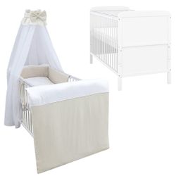 Baby-Delux Komplettbett Babybett Natalie Komplettset Musselin günstig online kaufen