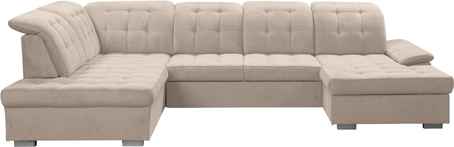 WERK2 Wohnlandschaft "Kordula-New U-Form", Sofa in U-Form mit Schlaffunktio günstig online kaufen