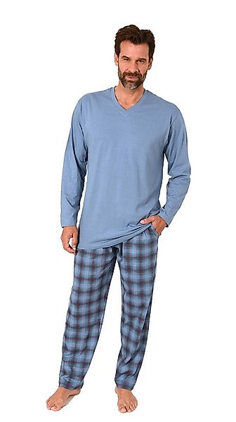 Normann Pyjama Normann Herren Schlafanzug lang mit Karo Hose - auch in Über günstig online kaufen