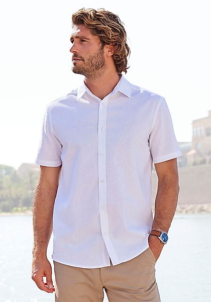 John Devin Kurzarmhemd Regular Fit, Leinenhemd günstig online kaufen