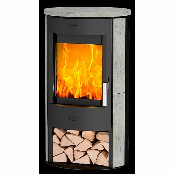 Fireplace Zaria Kaminofen Speckstein Schwarz 6 kW günstig online kaufen