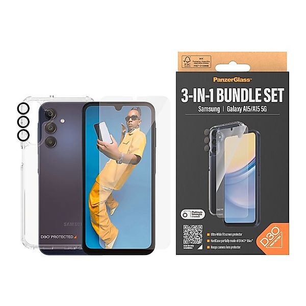 PanzerGlass Displayschutzglas »3-in-1 Bundle Set Ultra Wide Fit mit D3O« fü günstig online kaufen